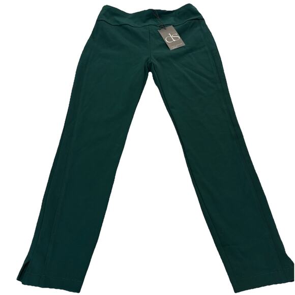 dear scarlett Pants - Dear Scarlett Classy Stretch Women Dress Pants Green Pull On Straight Leg NWT